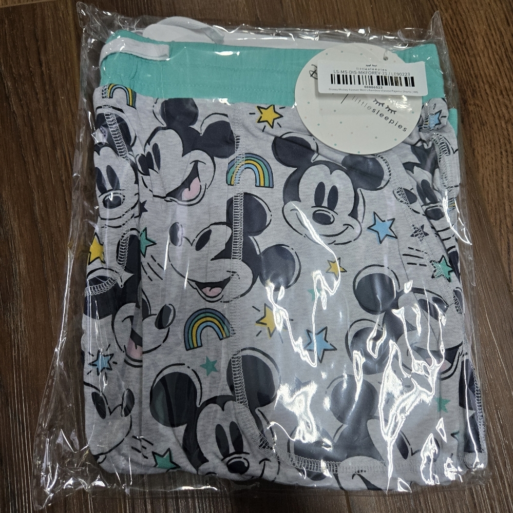 Little Sleepies Mickey Mouse Men's shorts NIB